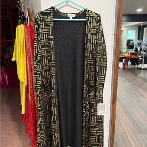Elegant Black and Gold Women's Cardigan